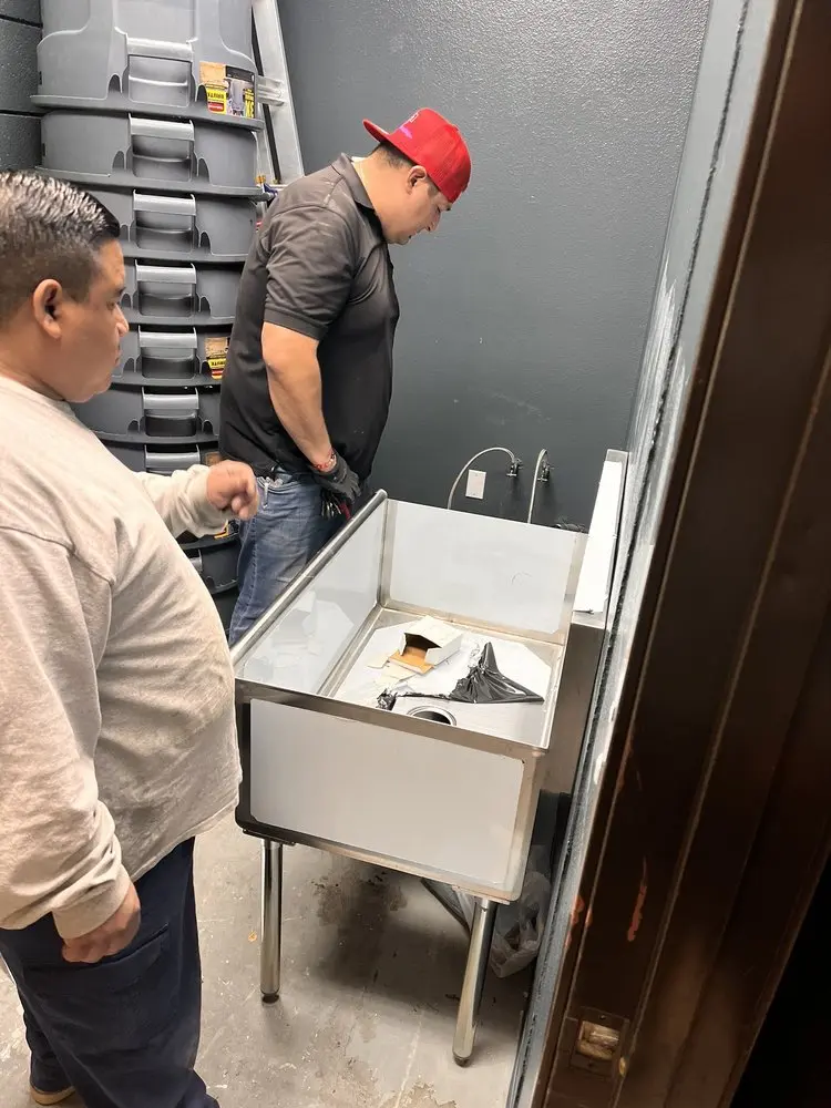 Commercial plumbing and sink installation in Locust